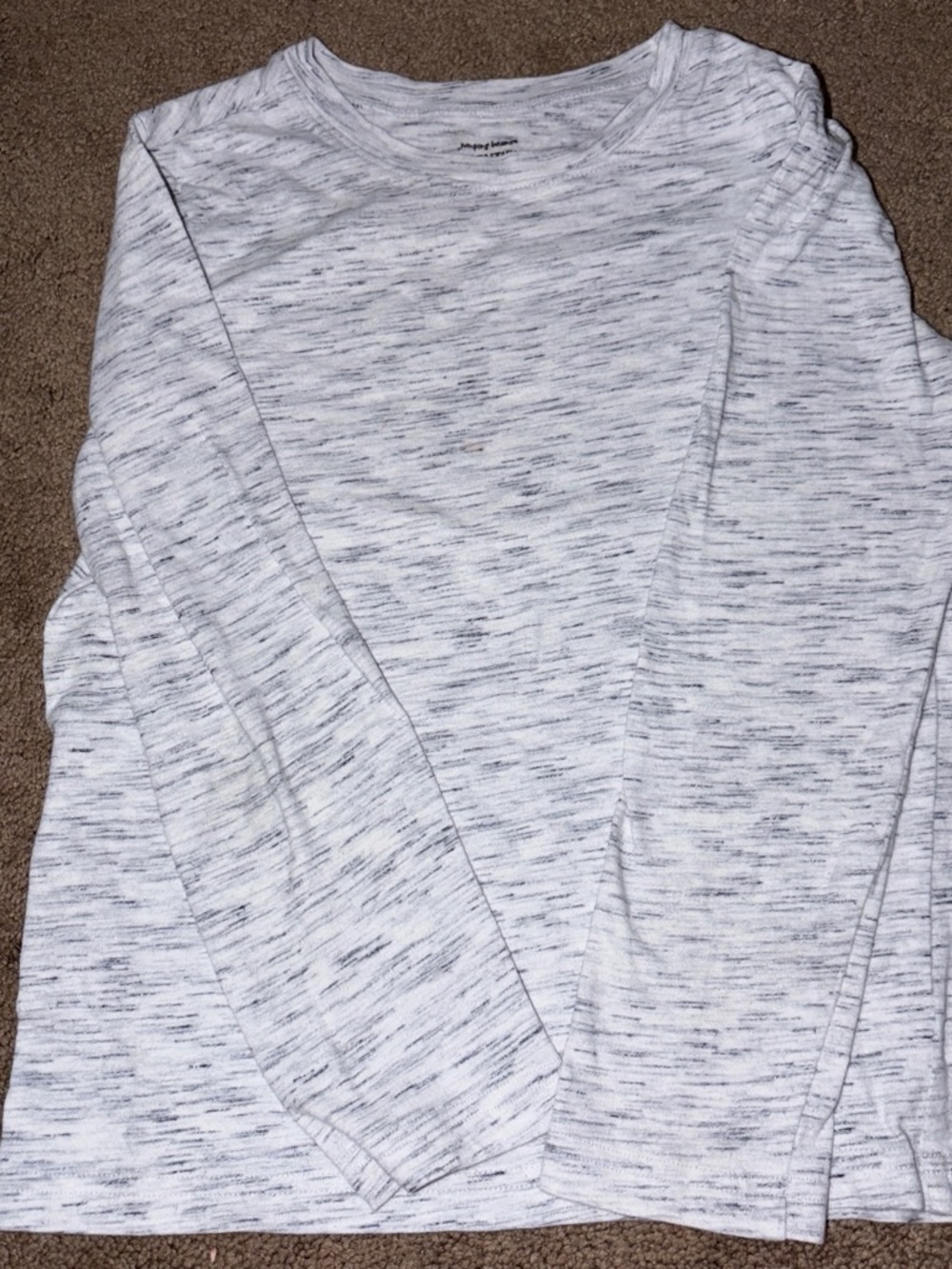 jumping beans White and Gray Marled Essential Tee